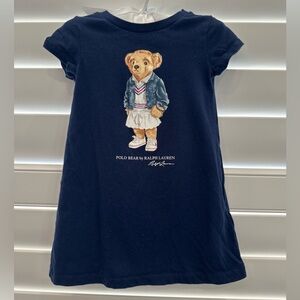 Ralph Lauren Baby Girl Navy Polo Bear Dress
